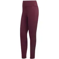 Adidas Trainingstights PERFORMANCE "OPT 3S 7/8 L", Damen, Gr. M, N-Gr, rot (maroon, normal, gr.), Obermaterial: 73% Polyester, 27% Elasthan, Hosen Trainingstights