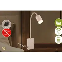 Briloner LEUCHTEN LED Leselampe "SMOOTH", weiß (beige), 1, H: 51cm, 1 Stk., Leuchten, 7x51x4,5 cm, Schlafzimmer, Kinderzimmer, LED Leselampe