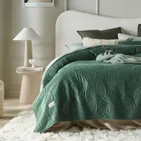 Merkloos Dunkelgrüne Samtweiche Bettdecke 170x210 cm - Vielseitige Decke für Bett und Sofa