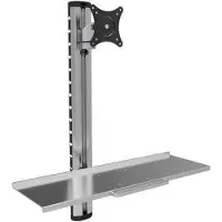 Techly EFB ICA-PLW-01 Wandhalterung für 1 Monitor 15”-27” mit Tastaturablage und Monitorarm ICAPLW01