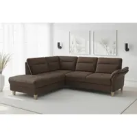 Sit&More "Pamela L-Form, B: 218 cm, optional Schlaffunktion & Bettkasten" wahlweise mit Armteilverstellung, Sofa mit Federkern, Sitzhöhe: 48 cm