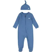 Levi's Unisex Footed Coverall & Hat Set Atlanticheather Größe: 3M | Nachtwäsche Outlet | kids