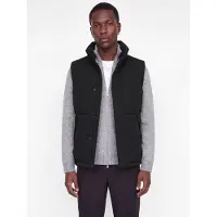 Jack & Jones Steppweste "JJESOHO BODYWARMER AW26 SN", Herren, Gr. S, schwarz, Web, Obermaterial: 100% Polyester, unifarben, normal, ohne Ausschnitt, Westen Steppweste, Kunstfaser, mit Stehkragen
