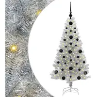 vidaXL Weihnachtsbaum Silber 120 cm PET
