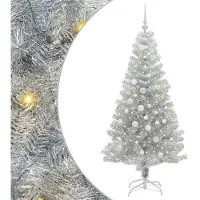 vidaXL Weihnachtsbaum Silber 150 cm PET