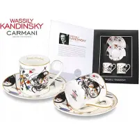 CARMANI Set aus 2 Espressotassen - Wassily Kandinsky. Transversale Linie /1923 ()