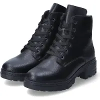Rieker Damenschuhe Stiefeletten Schnürer Schnürstiefel Schwarz Freizeit