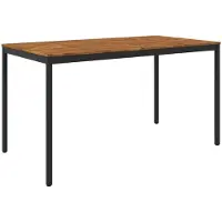 Syfax Gartenbar-Tisch Natürlich und Schwarz 196 x 100,5 x 105 cm
