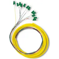 Qoltec 12 x Glasfaser-Pigtail LC/APC | Singlemode | G657A2 | 2 m