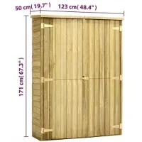 OEM Holzhaus – Gartenlager – Holzkasten – Gartenhütte – Holzkastenhaus – Wasserfest Und Stabil – Maße 123x50x171 Cm – Braun