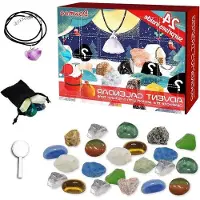 OEM Wissenschaftlicher Adventskalender 2025 mit Kristallen - 24 Überraschungen - Geschenk für Jungen und Mädchen