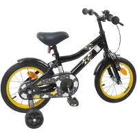 vidaXL Kinderfahrrad 16 Zoll für 4-6 Jahre alt Schwarz