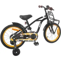 vidaXL Kinderfahrrad 16 Zoll für 4-6 Jahre alt Schwarz
