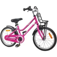 vidaXL Kinderfahrrad 18 Zoll für 5-7 Jahre alt Rosa und Schwarz
