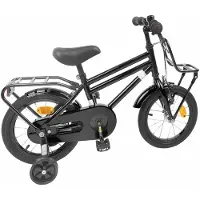 vidaXL Kinderfahrrad 14 Zoll für 3-5 Jahre alt Schwarz