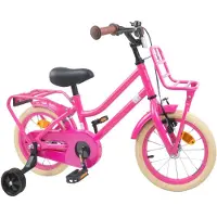vidaXL Kinderfahrrad 14 Zoll für 3-5 Jahre alt Dunkelrosa