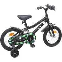 vidaXL Kinderfahrrad 14 Zoll für 3-5 Jahre alt Schwarz