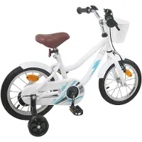 vidaXL Kinderfahrrad 14 Zoll für 3-5 Jahre alt Weiß