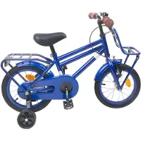 vidaXL Kinderfahrrad 16 Zoll für 4-6 Jahre alt Dunkelblau