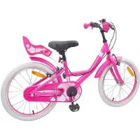 vidaXL Kinderfahrrad 18 Zoll für 5-7 Jahre alt Rosa