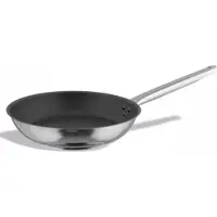 HorecaTraders Ergos Bratpfanne Edelstahl beschichtet, Sandwichboden, ø: 240 mm