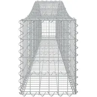 vidaXL Gabionen mit Hochbogen 5 Stk. 400x30x40/60 cm Verzinktes Eisen