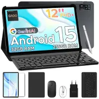 Doogee Tab E3+ Android 15, 12 Zoll, 32(8+24)GB+256GB(bis 2TB erweiterbar), 4G LTE, 90Hz,8800mAh/18W,Tastatur-Set