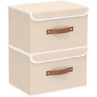 Merkloos Elzusha – Set aus 2 zusammenklappbaren Aufbewahrungsboxen mit Deckel