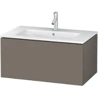 Duravit L-Cube Waschtischunterbau wandhängend, 1 Auszug, 820x400x481mm, LC614109090, Farbe: Flannel Grey Seidenmatt Lack