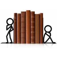OEM Metallische Bücherstützen - Stil C - Ideale Bücherhalter für Büro und Zuhause - Original Metallische Bücherklips - Kreativ - Denkpatroon