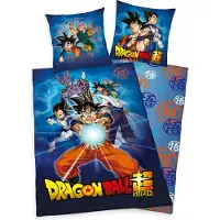MCU Kinderbettwäsche "Dragonball", blau, B/L: 135cm x 200cm, 1 Stk., 1 Stk., Renforcé, B/L: 80cm x 80cm, 2 Stk., Renforcé, Obermaterial: 100% Baumwolle, Bettwäsche, Kinderbettwäsche, mit Dragonball Motiv