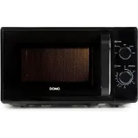 Domo DO2520, Arbeitsplatte, Solo-Mikrowelle, 20 l, 800 W, Tasten, Drehregler, Schwarz