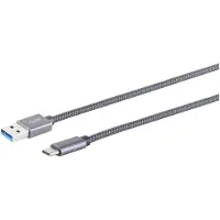 S-Conn S/CONN maximale Konnektivität USB A-C Kabel--USB-A Adapterkabel, USB-C, 3.2 Gen 2, Pro, 1m (13-38020)
