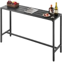 Merkloos Gartenbar Tisch 140 x 38 cm, Wasserdicht und Stabil