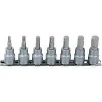 Ks Tools 911.1544, Steckschlüssel-Satz, 1/4", 7 Kopf/Köpfe, Chrom-Vanadium-Stahl, DIN 3120, ISO 1174, DIN 7422, 170 g
