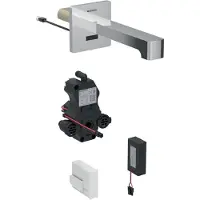Geberit Brenta Waschtischarmatur, Ausladung 170mm, mit Mischer, Batteriebetrieb, für UP-Funktionsbox, 116.274.21.1, Farbe: hochglanz-verchromt