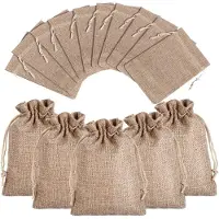 Sonstiges 25 Jutesäckchen Adventskalender 10x14cm Leinensack mit Kordelzug Wiederverwendbar für Weihnachten