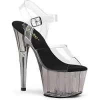 Pleaser ADORE-708T Damen Sandale von , Transparent EU 35, US 5