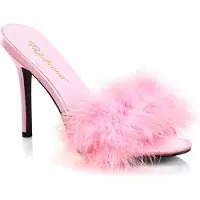Pleaser CLASSIQUE-01F Damen Slipper von Fabulicious, Rosa , EU 45, US 15