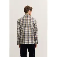 Bugatti Sakko "Modern Fit", Herren, Gr. 54, beige (40, beige), 61% Baumwolle, 39% Polyester, kariert, normal, Manschette, Sakkos Sakko, kariert mit Stretch-Futter