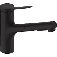 Hansgrohe Spültisch-Einhebelmischer 150 Zesis M33 m Ausziehbr., 2jet, sBox lite, matt-sw
