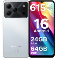 Doogee Note 56 Smartphone Handy, Android 16, 6,56" 90Hz HD+, 6150mAh Akku, 24GB RAM+64GB ROM, 4G Dual-SIM, 8MP, Gesichtserkennung, OTG, ohne Vertrag