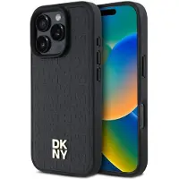 DKNY DKHMP16XPSHRPSK iPhone 16 Pro Max 6.9" hardcase czarny/black Repeat Pattern Stack Logo MagSa