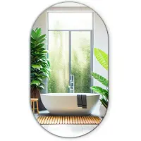 Coloray Spiegel Oval Form - Schlafzimmer Wohnzimmer – Hängespiegel Boho Stil- 40 cm x 70 cm