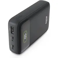 Hama PD10-W20, 10000 mAh, Lithium Polymer (LiPo), Quick Charge 3.0, Power Delivery 3.0, 3,7 V, 22 W, Anthrazit