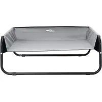 vidaXL Hundebett Hellgrau 57 x 57 x 24 cm Stahl