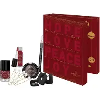 Merkloos Kosmetik-Adventskalender mit 24 Make-up-Überraschungen – Box – Beauty-Essentials – Lidschatten/Nagellack/Lipgloss – Geschenkidee für Frauen – Stilvolle Überraschungen – Beauty-Box