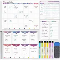 Merkloos Omgoods – Magnetischer Familienplaner für 4 Personen mit Gewohnheitstracker und To-Do-Liste
