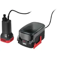 Walter Li-Ion-Akku Regenfasspumpe 18 V, ideal zum Ab-/Umpumpen von Regenwasser & für Gartenbewässerung, 2 m langes Kabel, max. Durchflussmenge 1800 l/h, max. Höhe ca. 17,5 m, inkl. Ladegerät und Akku