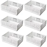 Merkloos Set mit 6 zusammenklappbaren Aufbewahrungsboxen aus Kunststoff